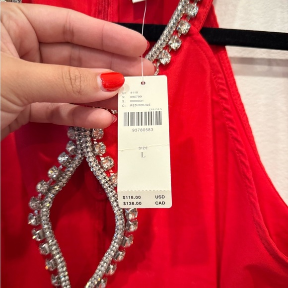 NWT Maeve Red Embellished Blouse - Picture 2 of 6